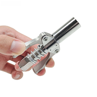 Coupleur de pistolet à graisse à double poignée 10000 PSI 1/8 NPT, haute pression, à dégagement rapide, autobloquant, en laiton nickelé