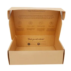 Hộp Bưu Phẩm Màu Nâu Trơn Mẫu Miễn Phí Bao Bì Quà Tặng Logo In Tùy Chỉnh Hộp Bưu Phẩm Đóng Gói Vận Chuyển Bằng Giấy Mỹ Phẩm - Product Image 1