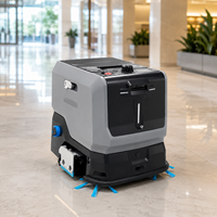 Robot de nettoyage de sols autonome compact KDS-10 avec navigation IA, balayage, lavage et aspiration pour espaces commerciaux