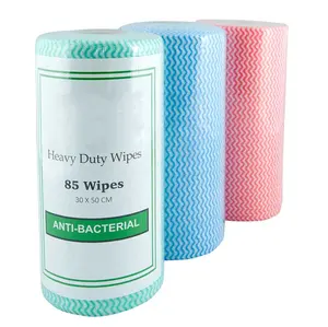 45m per roll super absorbent wave printed spunlace nonwoven fabric chux wipes