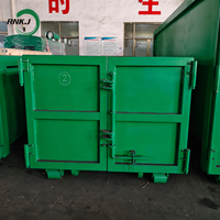 RNKJ Conteneur à déchets de chantier à roulettes robuste, bac à déchets à roulettes, benne à déchets à roulettes