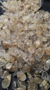 Natural <b>Rainbow</b> Rutilated Quartz Mix Cabochon Gemstone | Clear Quartz Rutile Inclusions with Color Play | Wholesale Manufacturer - Product Image 3