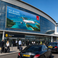 Affichage numérique extérieur en aluminium moulé sous pression à économie d'énergie AC100-240V, panneau LED fixe P6.67, publicités extérieures pour centres commerciaux HDR10