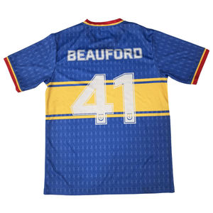 Camisetas de Fútbol Personalizadas Retro Sublimadas Transpirables Azules al por Mayor, Camisetas de Fútbol Auténticas - Product Image 2