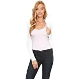 Women's Long Sleeve Coild Color Shrug <strong>Bolero</strong> Open Front Cotton Knitted <strong>Cardigan</strong> - Product Image 6