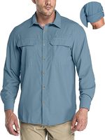 Camisas de Pesca para Hombre, Impermeables, con Botones, Manga Larga, Protección Solar UPF 50+ UV, Secado Rápido, Logotipo Personalizado, Lisas, para Camping y Senderismo