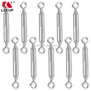 Kit de tensión ajustable para cable de acero inoxidable SS304, tensor de ojo a ojo de acero inoxidable M8 plateado - Product Image 1