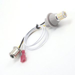 Ampoule LED BAU15S RY10W avec fil DRL pour clignotant de moto, kit de conversion bicolore blanc ambre 2-en-1 - Product Image 4