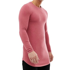 Men Long Sleeve Blank T-Shirt <b>Round</b> Neck Muscle Fit T-Shirt For Men With Your Own Logo - Product Image 1
