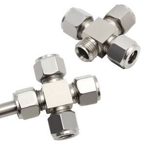 COVNA Accesorios de tubería de acero inoxidable 304/316 de alta resistencia, codo, codo en T, cruz, compresión, doble férula, macho y hembra - Product Image 6