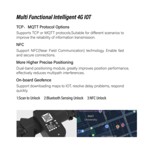 สกู๊ตเตอร์แชร์รุ่นยอดนิยม YIMI พร้อมหน้าจอแสดงผลอัจฉริยะ 4G IOT ระบบ GPS คิวอาร์โค้ด ระบุตำแหน่ง แบบยืนสำหรับผู้ใหญ่ ผู้ผลิต YIMI S600-2 4G IoT Di - Product Image 3