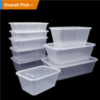 Récipients alimentaires malléables réfrigérés par micro-ondes en plastique jetables de grande moyenne petite capacité