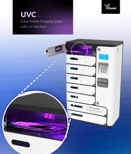 Y2Power UVC 8槽密码手机消毒充电柜，带2个大槽，适用于iPad手机充电站 - Product Image 5