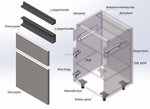Mobili da Cucina Interamente in Acciaio Inossidabile con Fornello Semplice e Armadietti Integrati per Uso Domestico - Product Image 6