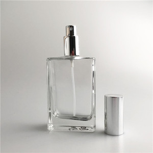 Buena calidad 100mL botella de Spray de Perfume de lujo cuadrado claro rectángulo vidrio vacío lujo - Product Image 3