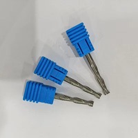 Fraise à queue en carbure de tungstène de haute qualité, à une dent, avec revêtement nano, hélice de 25°, pour fraisage d'aluminium, ODM/OEM