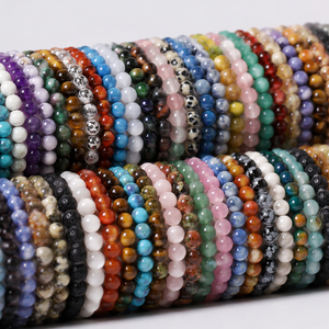 Natural Stone Quartz Crystal Beads <b>Bracelets</b> 6mm 8mm 10mm Agate Hand <b>String</b> Gemstone Loose Bead <b>Bracelets</b> for Women and Men - Product Image 1