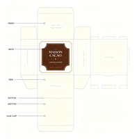 Boîte cadeau en carton avec laminage mat, taille personnalisée OEM, pour chocolats faits main, pralines, emballage de vente au détail