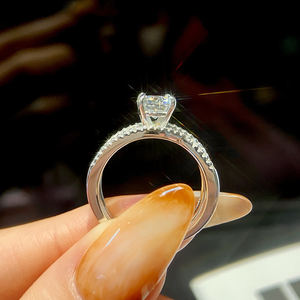 GRAラグジュアリーモアッサナイトダイヤモンド12 35カラットジェムストーンツイストリング女性用925スターリングシルバーウェディングバンドリングファインジュエリー - Product Image 4