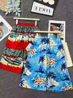 Shorts de plage pour hommes personnalisés, séchage rapide, motif floral tropical, décontractés pour les vacances, en polyester, style hawaïen