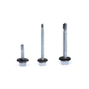 Galvanized Tornillos Patta Hex Washer Head Self Drilling Metal Concrete Screw Stainless Csk Roofing Screw With Epdm Washer 150mm