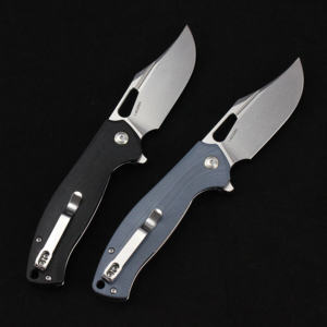 GT-T0050 Yeni Özelleştirilebilir 14C28N Katlanır Bıçak Keten Saplı Taşınabilir Bıçak Açık Hava Cep Bıçakları GT-T0050 Tunafire - Product Image 4