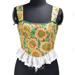 Women's Oil Painting Bustier Corset Firm Control Waist Shaper <b>Shapewear</b> with Push-up Underbust Corsets Tops Breathable Feature - Product Image 4