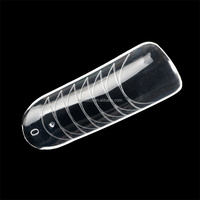 NADECO Dual Form Nail Tips Ballerina 14 Tailles Carrées, Capsules d'Extension en Gel à Couverture Complète pour la Conception d'Ongles