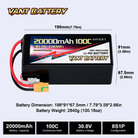 Baterai Drone FPV Tegangan Tinggi 8S LiHV 30.8V 10/12/16/20/22Ah Baterai Lipo untuk Fotografi Udara dan Drone Balap