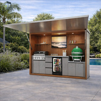 Cuisine de barbecue multifonctionnelle portable de jardin en acier inoxydable professionnelle et durable avec système intelligent