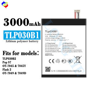 Baterai Ponsel Li-ion Isi Ulang 3000mAh TLp030B1 untuk Alcatel TLP030B2 Pop S7 0T-7045 7045Y Flash 2 0T-7049 7049D - Product Image 2