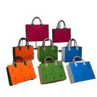 Sac fourre-tout en feutre pour femmes, écologique, personnalisé avec logo, réutilisable, en gros, recyclé, grande capacité