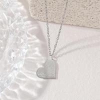 Collier Pendentif Cœur Amour Ayatul Kursi en Acier Inoxydable, Bijou de Mode Islamique Arabe Musulman pour Verset Coranique, Vente en Gros