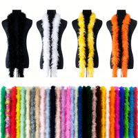 Vente en gros de boa en plumes de marabout de dinde naturelles, douces et moelleuses, de plusieurs couleurs, 2 m, 40 g, pour vêtements de nuit, robes, costumes de carnaval, décorations