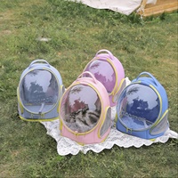 Sac à dos bulle Oxford pour chat, chien, lapin, avec fermeture éclair, approuvé par les compagnies aériennes, léger, respirant, portable, transparent, pour la randonnée