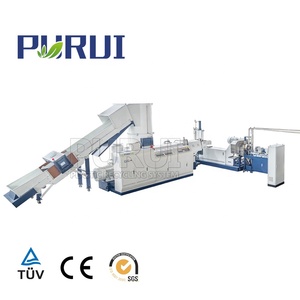 Broyeur de recyclage plastique à deux étages avec moteur de traitement PC PA PPR pour films PE PP lavés et sacs tissés, production de 400-500 kg/h - Product Image 3