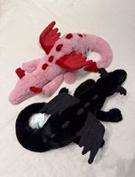Boneka Dinosaurus Naga Super Lembut, Penghibur dengan Lapisan Jala Bersulam, Isi Kapas PP Matcha Sakura, Tas Plush USB
