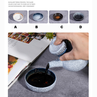 Bol rond en céramique de style japonais pour la maison et le restaurant, trempette de sauce soja pour le restaurant et la fête
