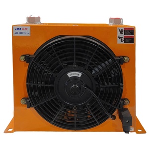 HM personalizzato 12v 24v 220v 380v alluminio olio di raffreddamento doppio singolo ventilatore scambiatore di calore colore giallo blu radiatore piastra del motore - Product Image 2