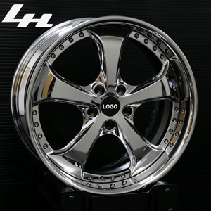 Cerchi in Lega Forgiati Personalizzati Retrò a Due Pezzi, 18-24 Pollici, Cromati, 5 Razze, Design Personalizzato con <span class=keywords><strong>Logo</strong></span>, Adatti per Auto di Alta Gamma - Product Image 5