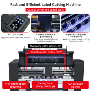 Traceur de tracé graphique à double tête à alimentation automatique Purcell ZD350 Plus avec servomoteur, découpe de contour de feuilles d'étiquettes, papier A4, autocollants - Product Image 5