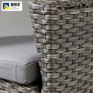 ชุดเฟอร์นิเจอร์บิสโทร 3 ชิ้น สีเทา วัสดุหวาย ทันสมัย ทนทาน นั่งสบาย สำหรับกลางแจ้ง ลานบ้าน ประกอบด้วย<span class=keywords><strong>เก้าอี้</strong></span> 2 ตัว และโต๊ะกระจกทรงกลม - Product Image 6