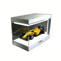 Boîte de présentation de voiture en acrylique avec LED, boîte de rangement pour modèle de voiture 1/18, vitrine pour modèle de voiture à l'échelle en plexiglas avec LED
