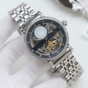 Montre mécanique de luxe pour homme, bracelet en acier inoxydable, verre saphir, résistance à l'eau 30 bars, style sport minimaliste - Product Image 2