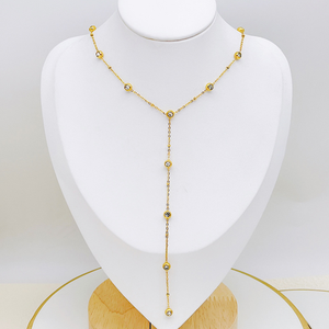 Collar de Cruz <span class=keywords><strong>en</strong></span> Acero Inoxidable Chapado <span class=keywords><strong>en</strong></span> Oro de 18K con Circonitas para Mujer - Product Image 5