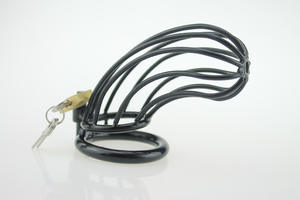 جهاز العفة للذكور قابل للقفل من الفولاذ المقاوم للصدأ جهاز العفة مع حلقات معدنية للرجال - Product Image 5