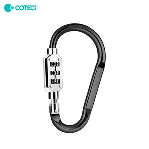 Verrou de casque de <span class=keywords><strong>moto</strong></span> COTECi avec crochet en forme de D et serrure à code, sécurité antivol, portable et sûr, crochet pour panier de voiture - Product Image 1