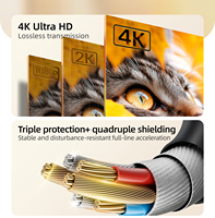 Cable HDMI 2.0 4K 60Hz, Macho a Macho, PVC, Amarillo y Negro, Moldeado, 1M 1.5M 2M 3M 5M 10M, para Monitor, Proyector, Laptop, OEM, ODM