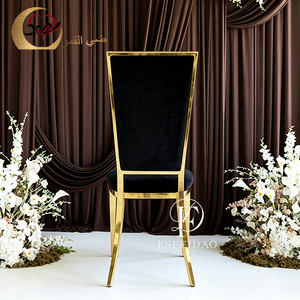 Wedding Design Golden Metal High Back Banquet Hall <b>Dining</b> <b>Chair</b> for Events - Product Image 3
