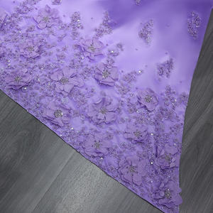 Sharon Said SS555ライラックオフショルダーマーメイドイブニングドレスケープ3D花付き女性ウェディングプロムパーティーガウン - Product Image 6